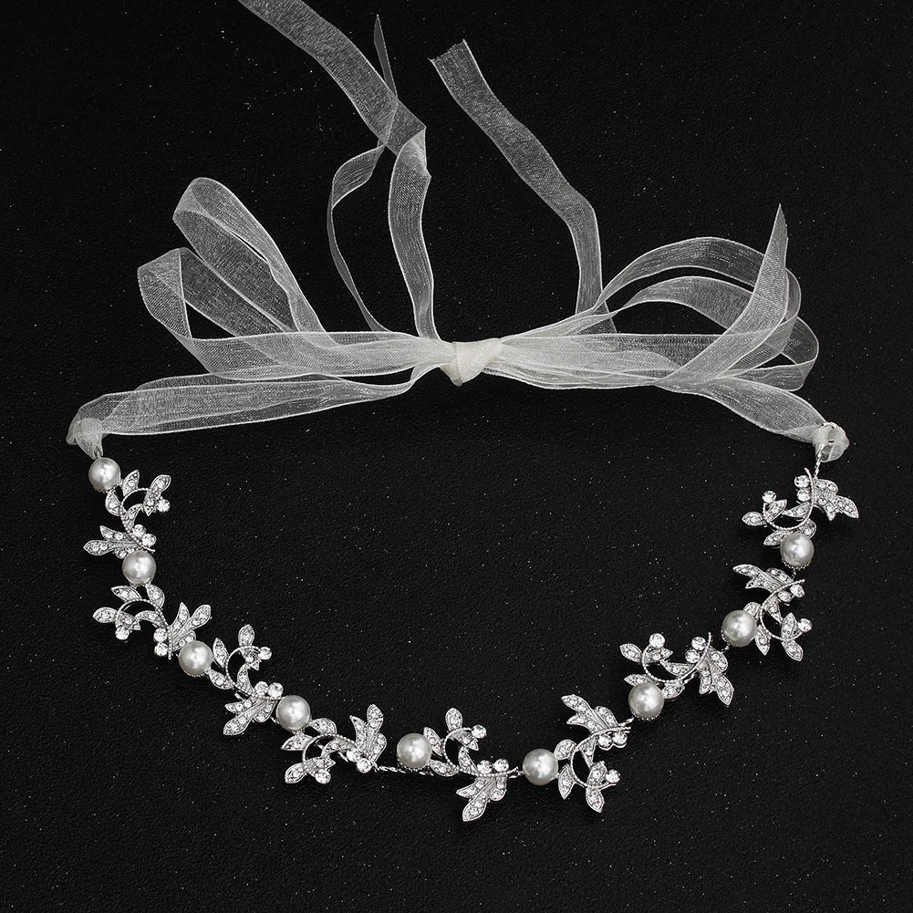 Luxurious Delicate Flower Hairband Pearl and Rhinestone Tiara Hair Accessory Bridal Wedding Party Headpieces As Gifts