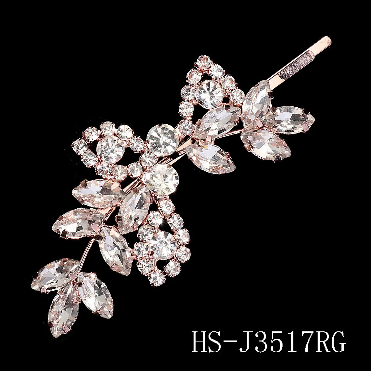 Bridal Rhinestone Side Flower Hair Clip Wholesale Wedding Hair Accessories for Girls
