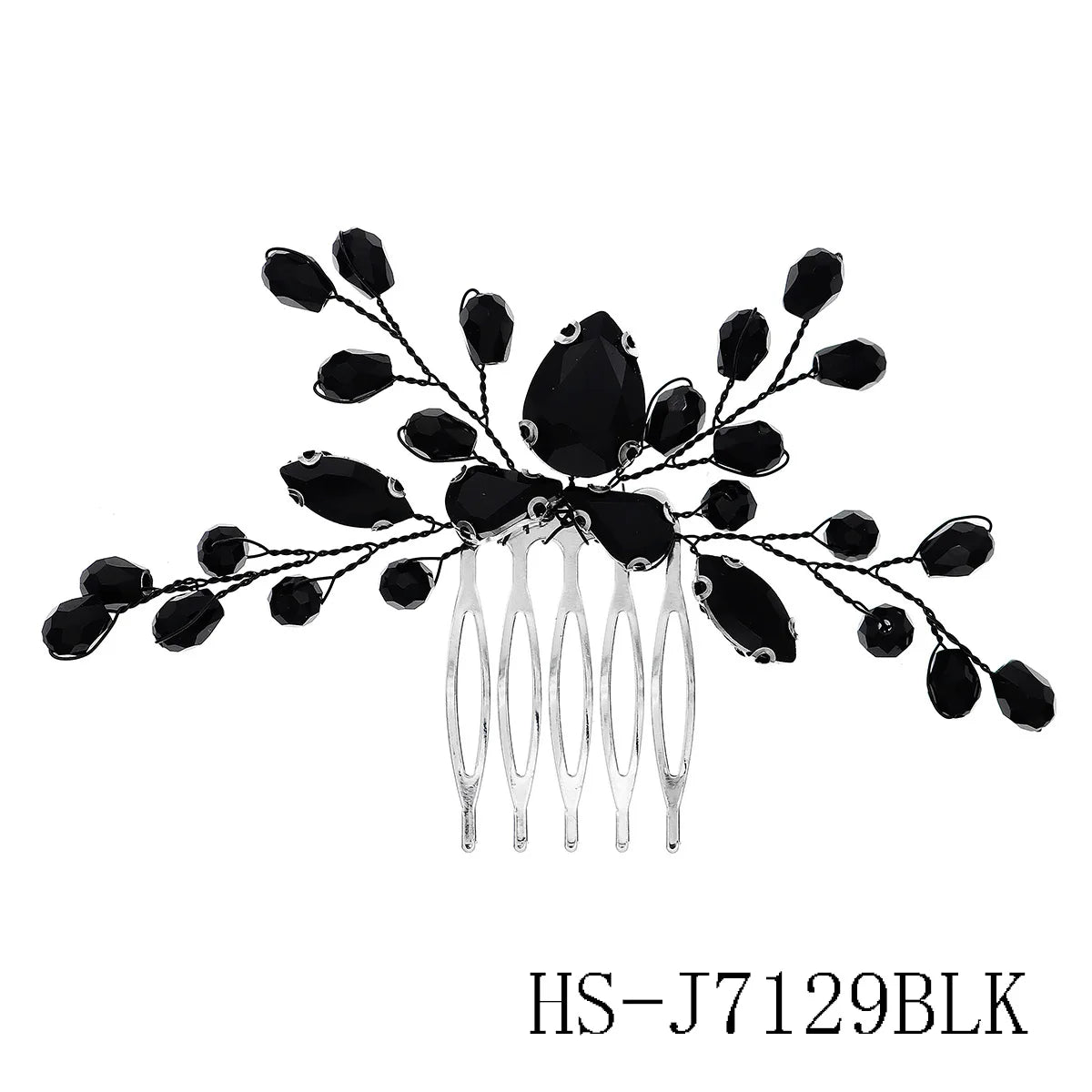 Crystal Beaded Metal Hair Comb Handmade Bridal Wedding Hair Accessories Headpieces Delicate Hairpin Jewelry for Women as A Gift