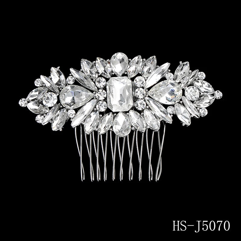 Romantic Silver Hair Comb For Ladies Luxury Rhinestone Daily Versatile Headwear Dance Party Hair Accessories As a Gift