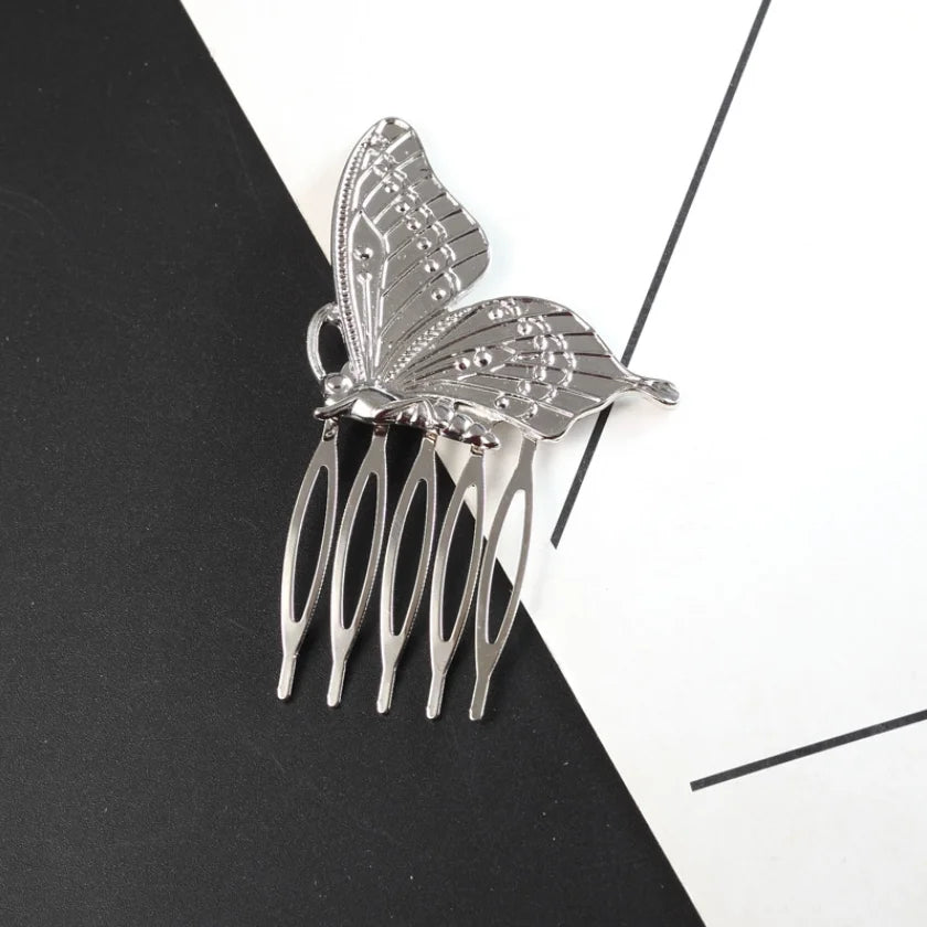 Women Hair Comb Metal Butterfly Bridal Hair Pins Clips Ornaments Fashion Jewelry Wedding Hair Accessories Headdress Wholesale