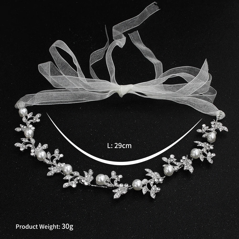 Luxurious Delicate Flower Hairband Pearl and Rhinestone Tiara Hair Accessory Bridal Wedding Party Headpieces As Gifts