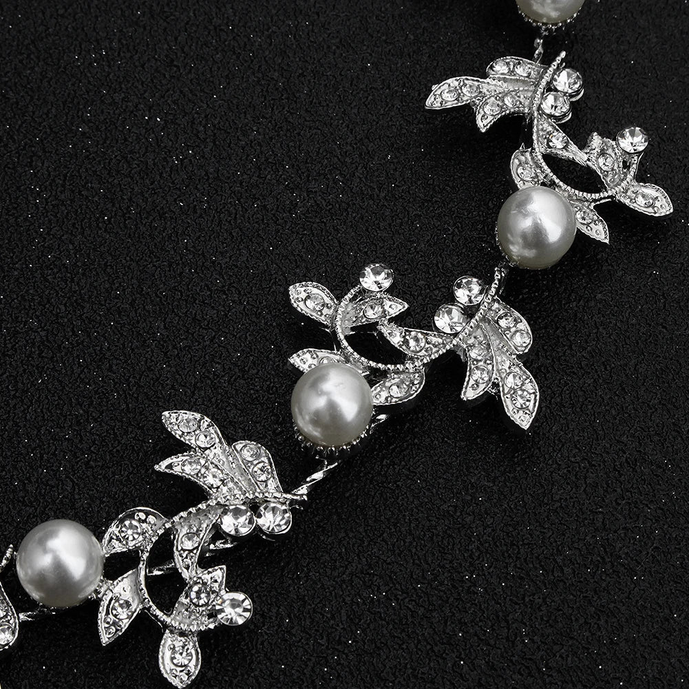 Luxurious Delicate Flower Hairband Pearl and Rhinestone Tiara Hair Accessory Bridal Wedding Party Headpieces As Gifts