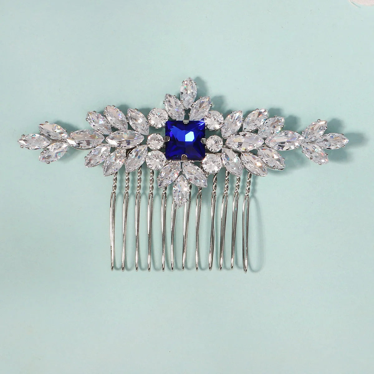 Fashion Zirconia Handmade Hair Comb Sparkling Crystal Jewelry Hair Clips For Women Everyday Bangs Side Hair Accessories