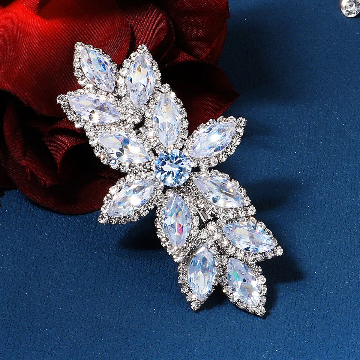Rhinestone Zirconia Spring Clip Classic Fashion Clip Princess Halloween Birthday Gift Headdress Hair Jewelry Accessories