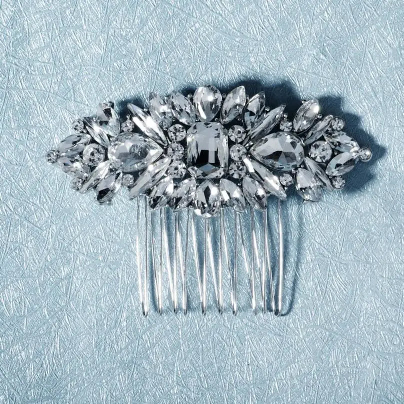 Romantic Silver Hair Comb For Ladies Luxury Rhinestone Daily Versatile Headwear Dance Party Hair Accessories As a Gift