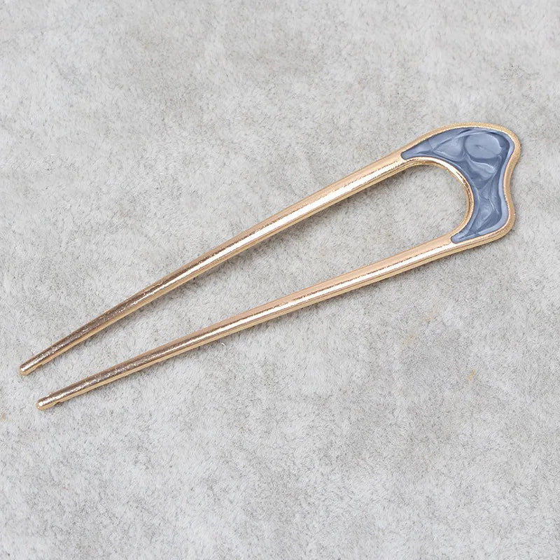 New Pearl Hairpins Korean U-shaped Metal Shell Hair Clip Pins Women Girls Hair Sticks Bun Maker Hair Styling Accessories Gifts