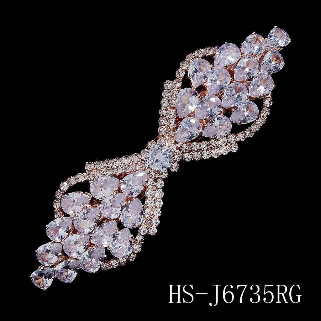 Rhinestone Zirconia Spring Clip Classic Fashion Clip Princess Halloween Birthday Gift Headdress Hair Jewelry Accessories