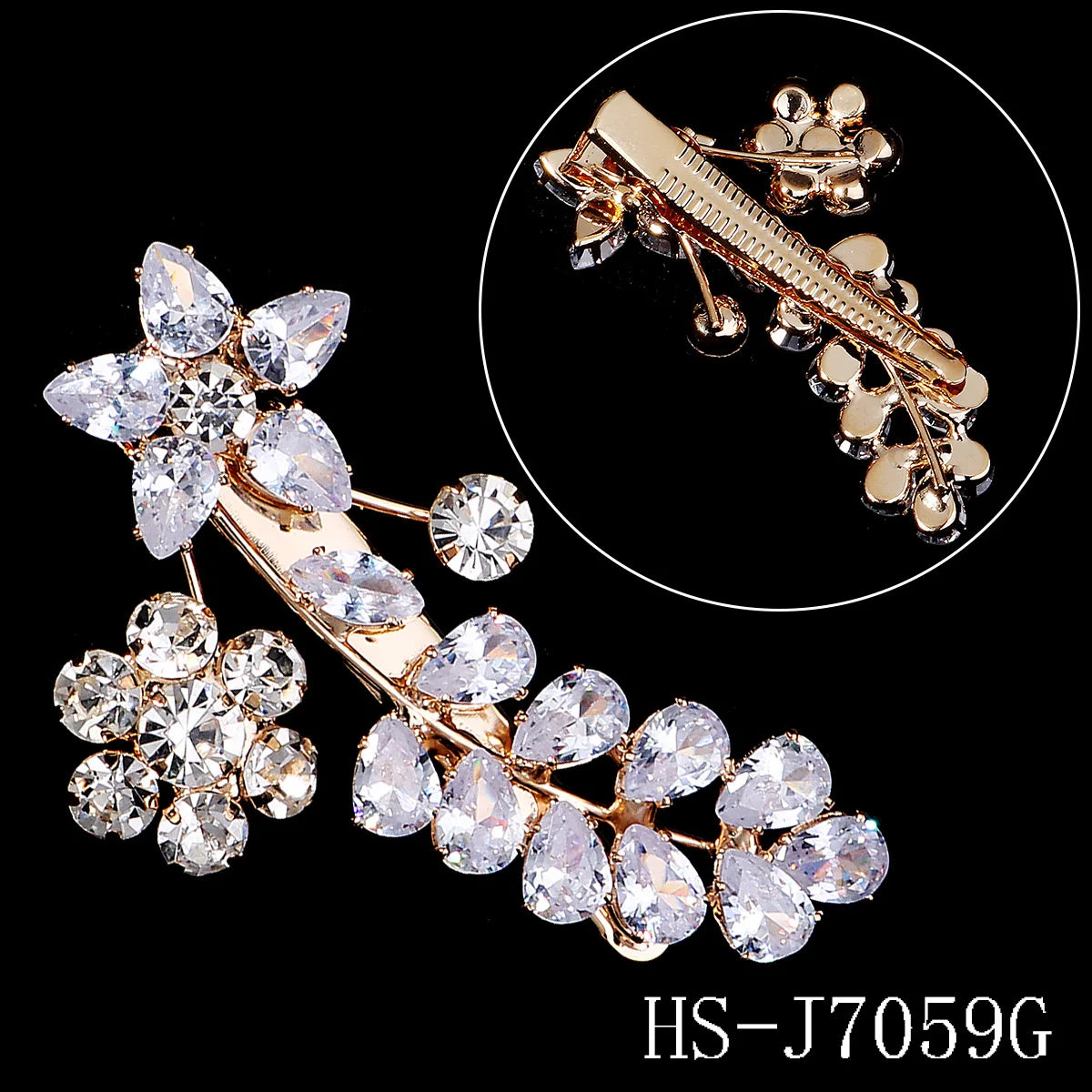 Rhinestone Zirconia Spring Clip Classic Fashion Clip Princess Halloween Birthday Gift Headdress Hair Jewelry Accessories