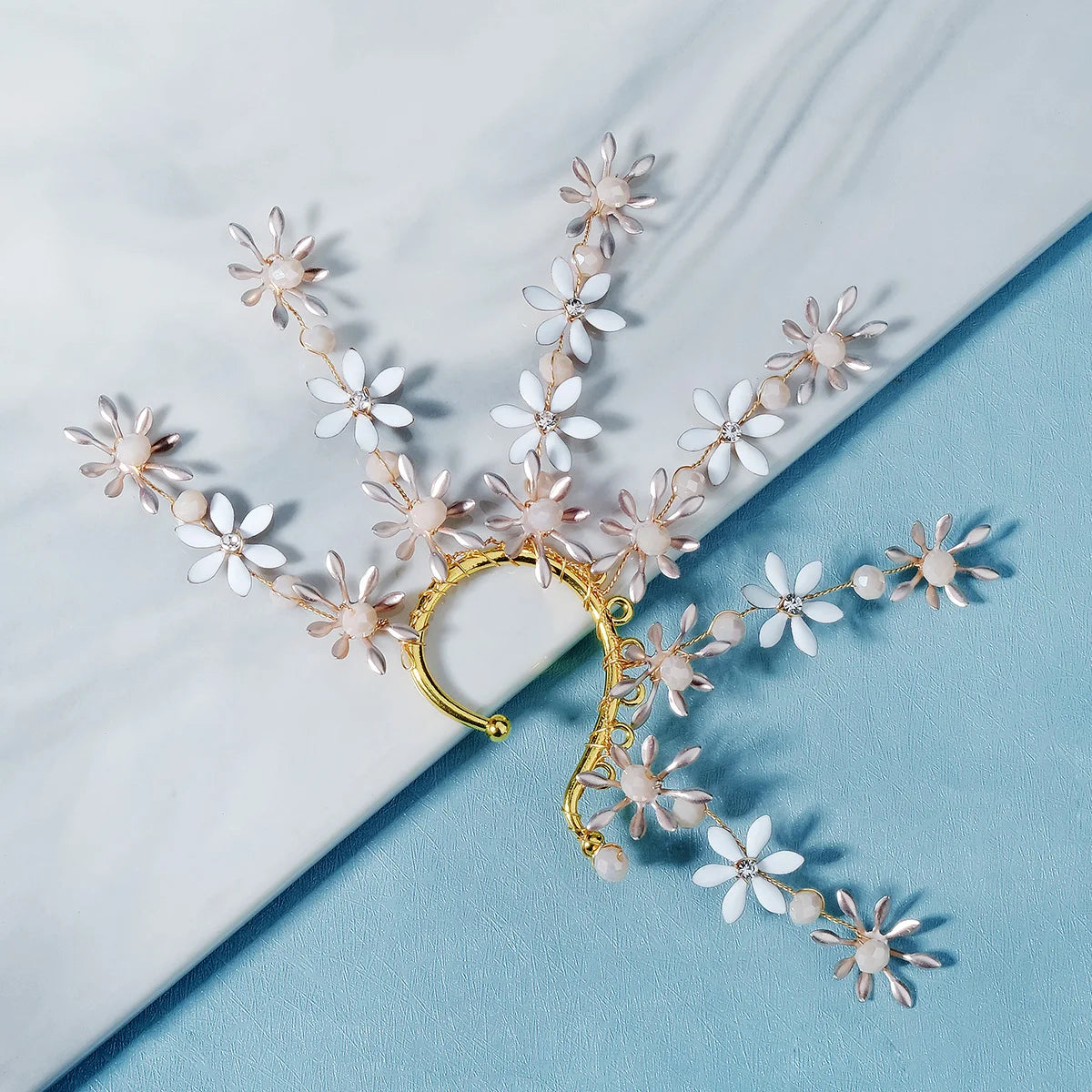 Luxury Queen's Ear Bone Clip Exquisite Rhinestone Crystal Earrings Party Bridal Jewelry Accessories For Women Important Occasion