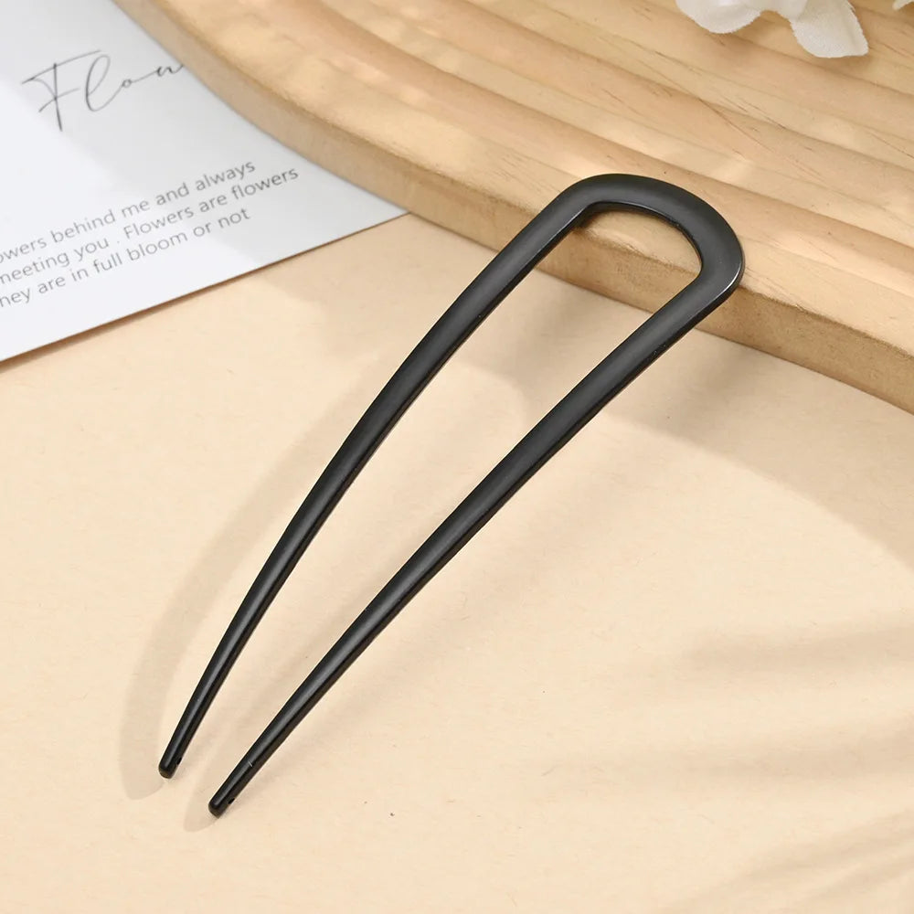 New Simple U Shaped Hair Forks Hairpin Metal Hair Sticks Geometric Hair Clips Fashion Hair Accessories Women Jewelry Headwear