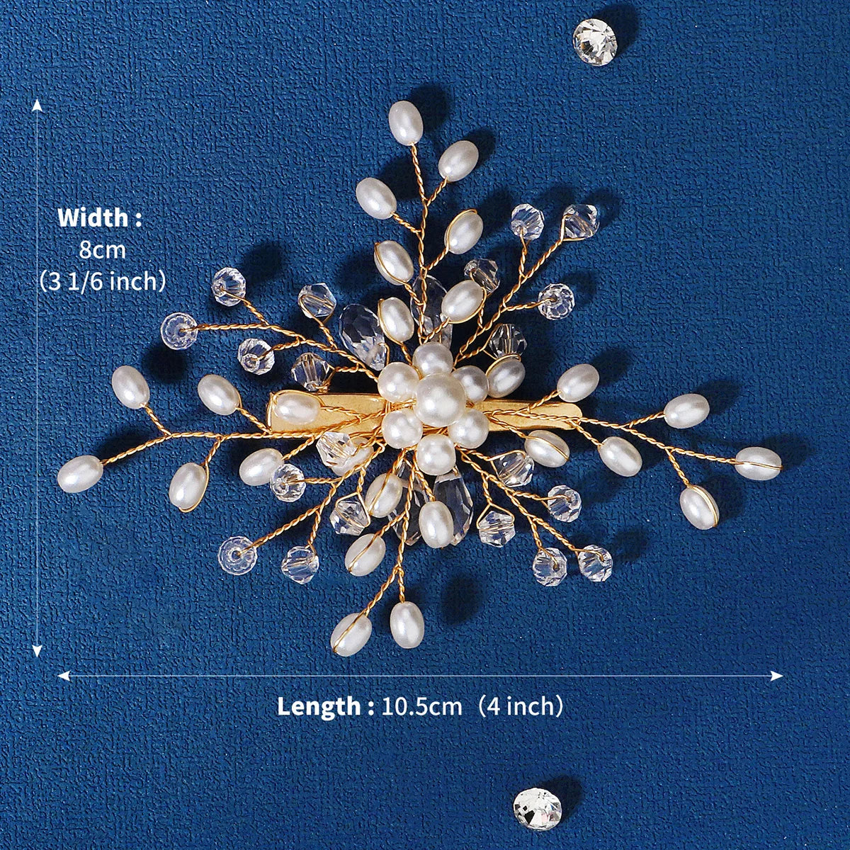 Luxury Pearl Flower Hair Clip Crystal Beaded Bridal Headpiece Hairpin Exquisite Jewelry Hair Accessories Wedding Head Ornament