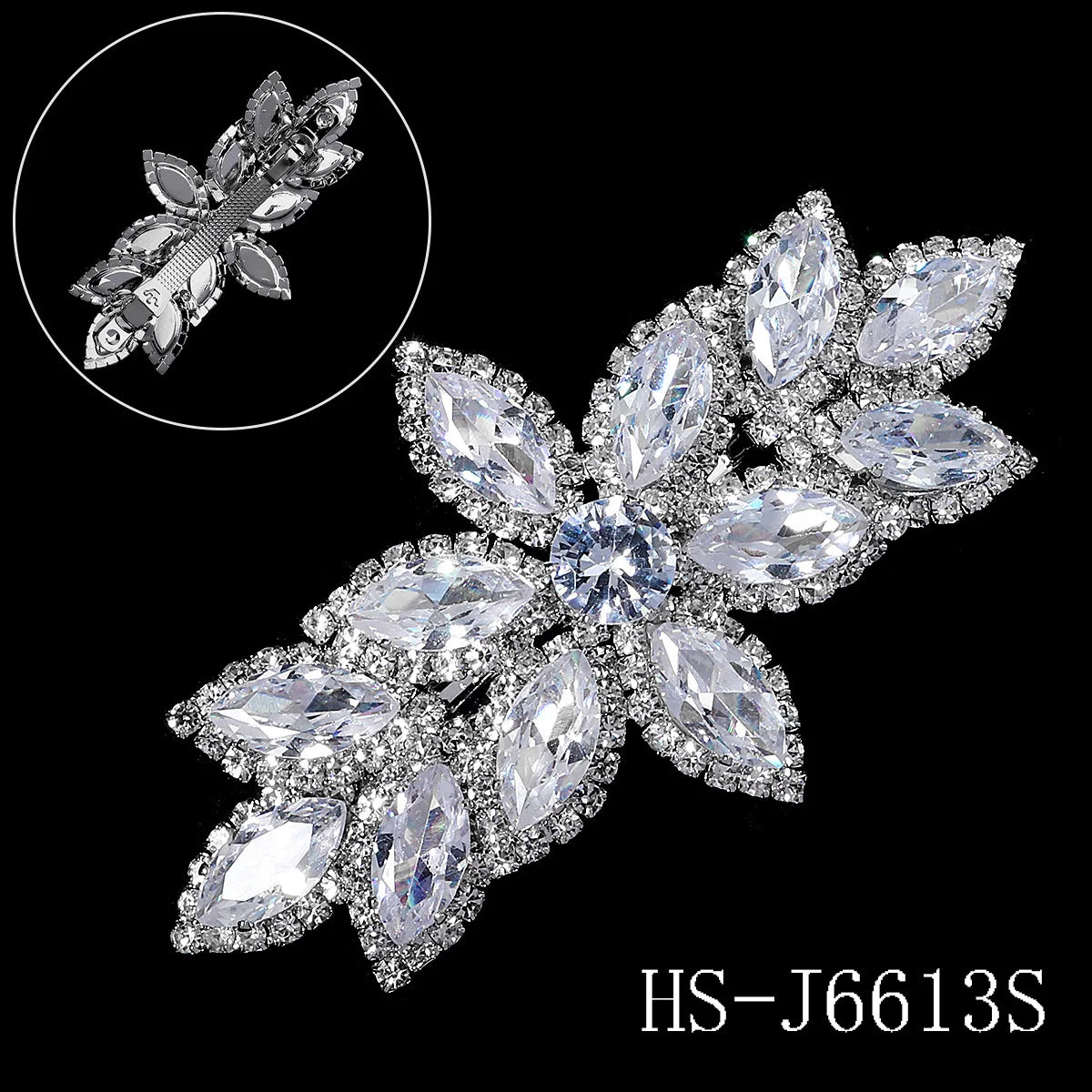 Rhinestone Zirconia Spring Clip Classic Fashion Clip Princess Halloween Birthday Gift Headdress Hair Jewelry Accessories