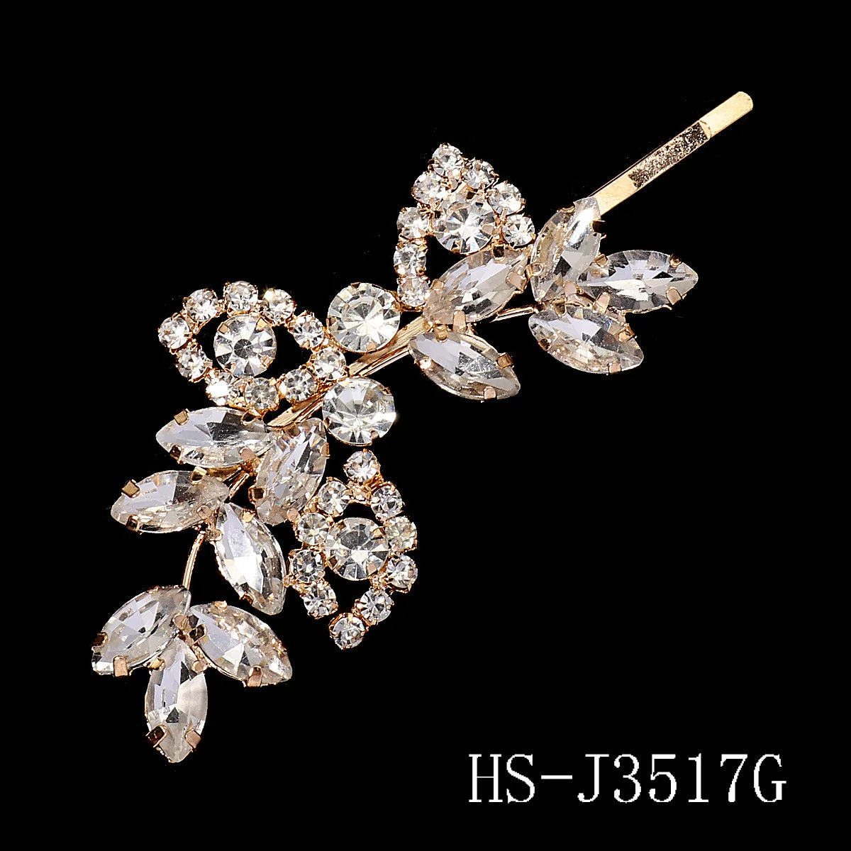 Bridal Rhinestone Side Flower Hair Clip Wholesale Wedding Hair Accessories for Girls